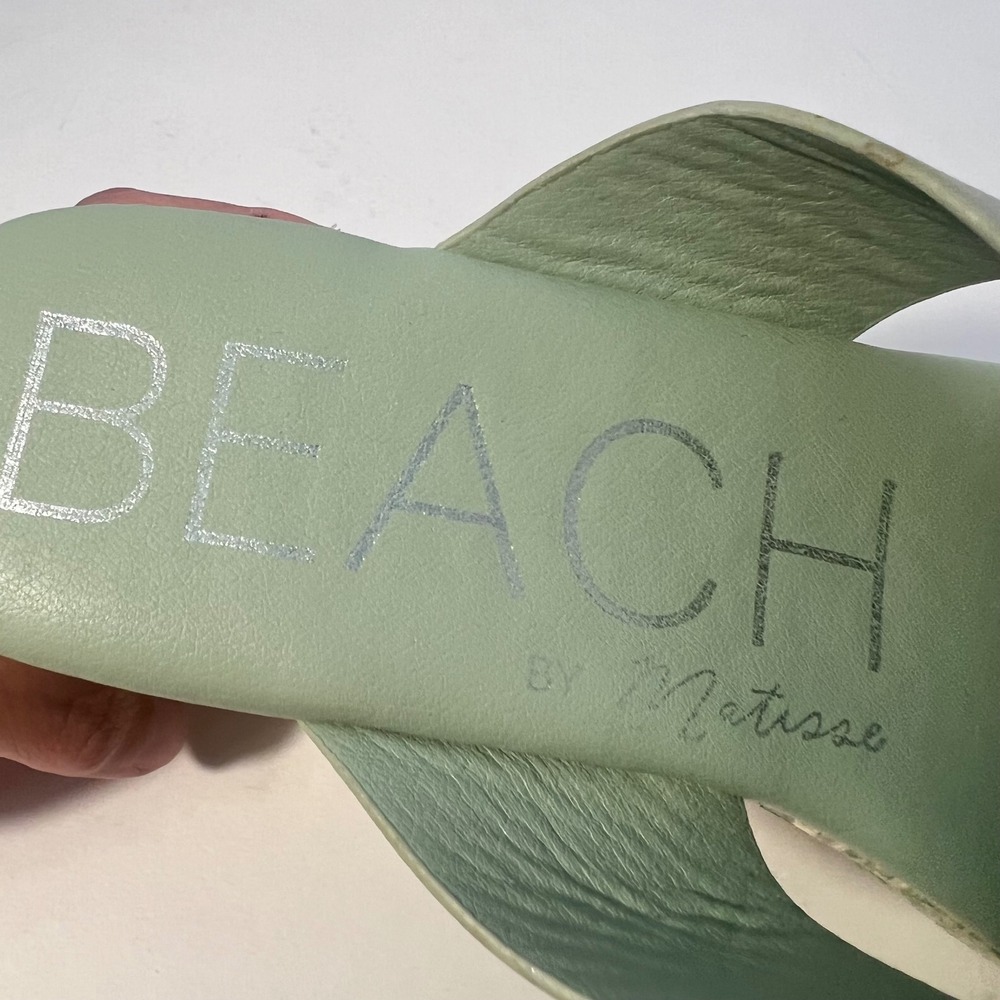Beach by Matisse Sage Green Crisscross Platform Slide Sandals Women 7M - Picture 9 of 11